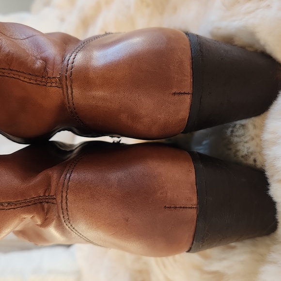 Vince Camuto knee high leather riding boots in camel - Picture 15 of 15